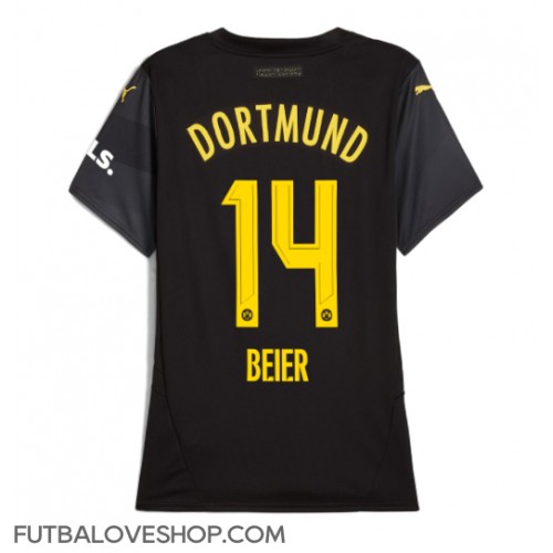 Dres Borussia Dortmund Maximilian Beier #14 Preč pre Ženy 2024-25 Krátky Rukáv